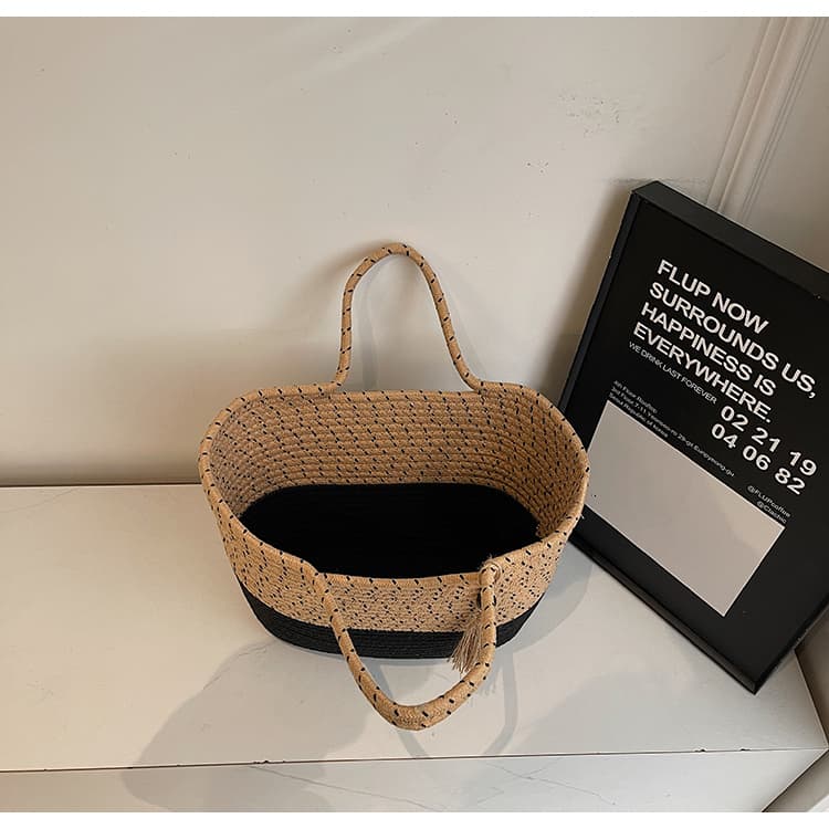 カゴバッグ 夏色チューリップ かごトートバッグ