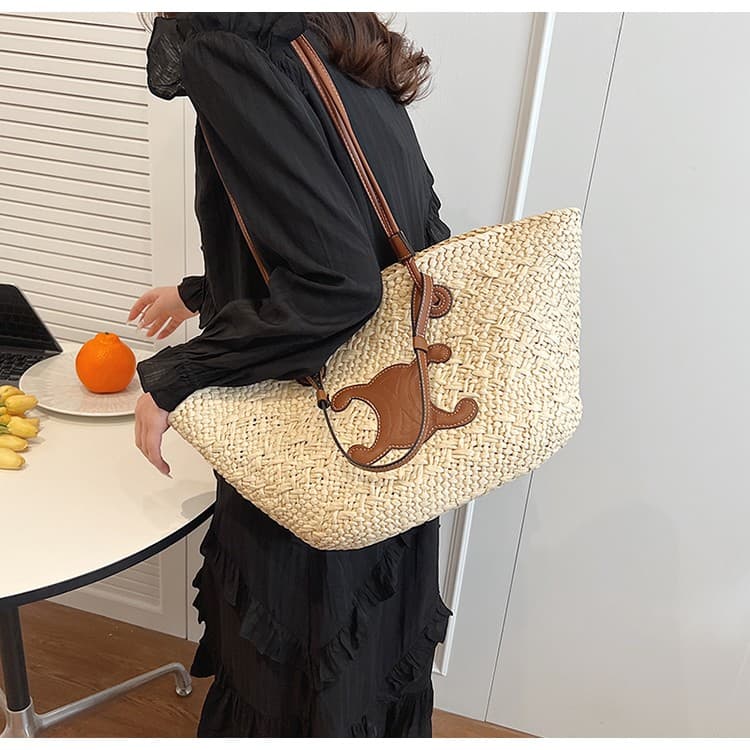 カゴバッグ 夏の風合い 職人編み込み かごトート