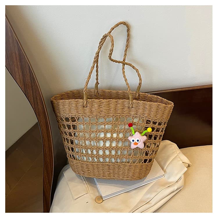 カゴバッグ 夏色かわいい ゆったりメッシュ かごトート