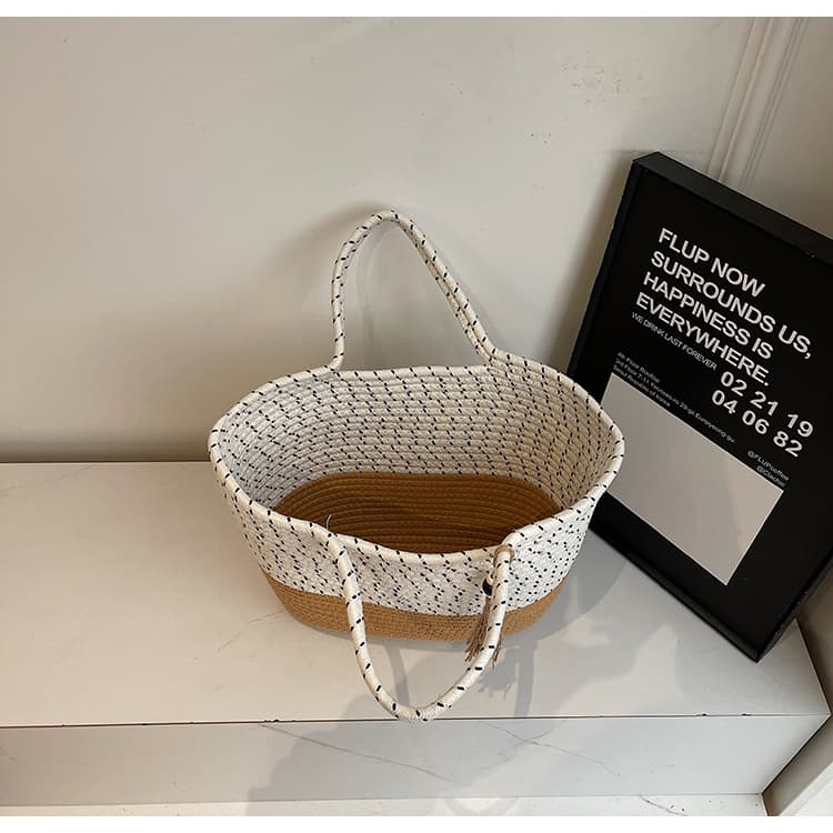 カゴバッグ 夏色チューリップ かごトートバッグ