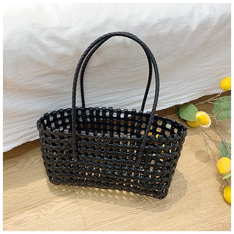カゴバッグ 透かし編み メッシュ かごバッグ トート