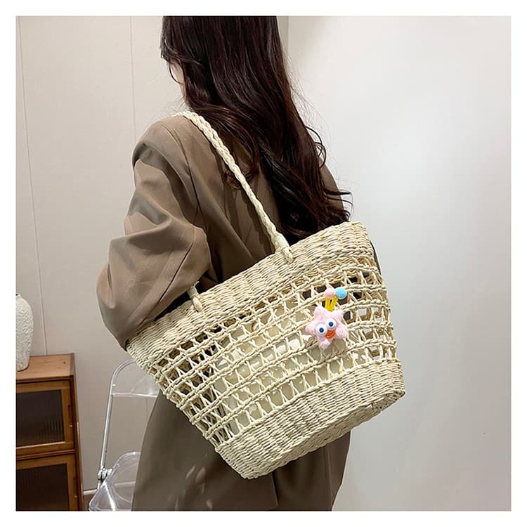カゴバッグ 夏色かわいい ゆったりメッシュ かごトート