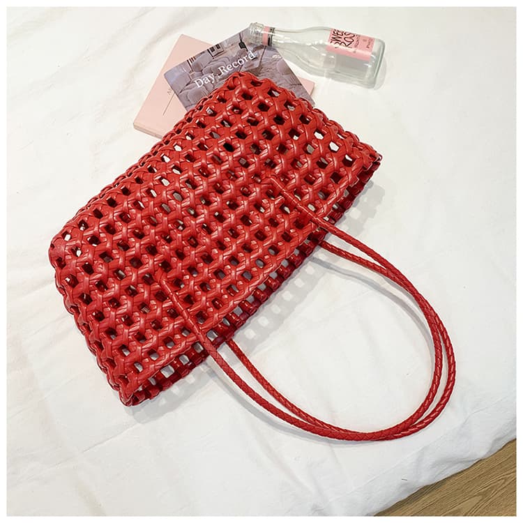 カゴバッグ 透かし編み メッシュ かごバッグ トート