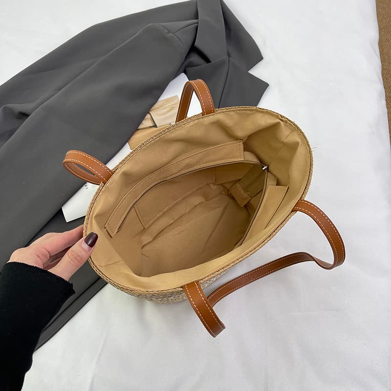 カゴバッグ 爽やかストライプ カゴトート