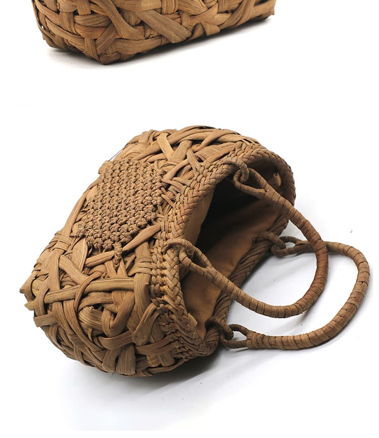 カゴバッグ 職人手編み 籐マーガレットハンドバッグ