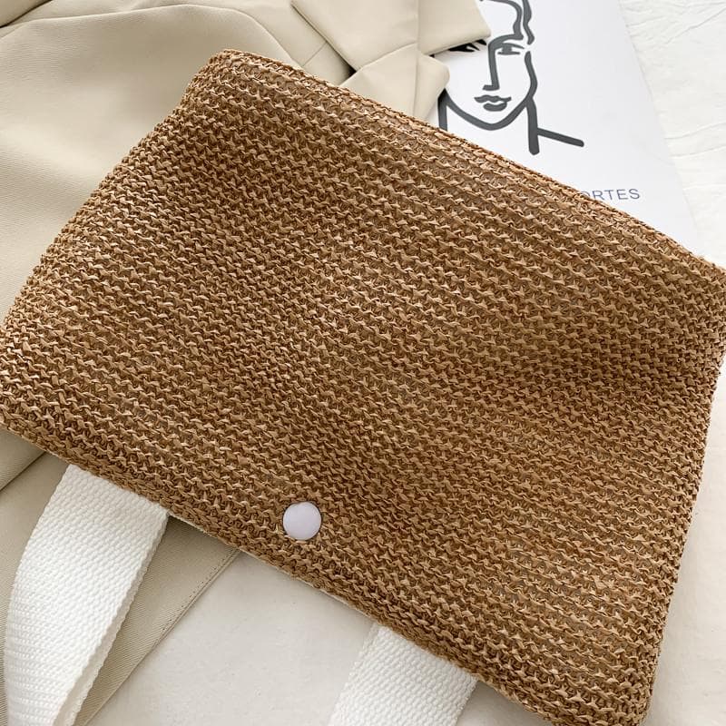 カゴバッグ 夏色ナチュラル 麻編みトートバッグ