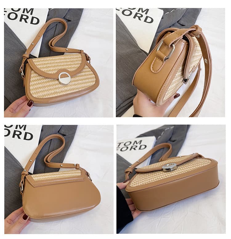カゴバッグ ナチュラル風ミニショルダーバッグ