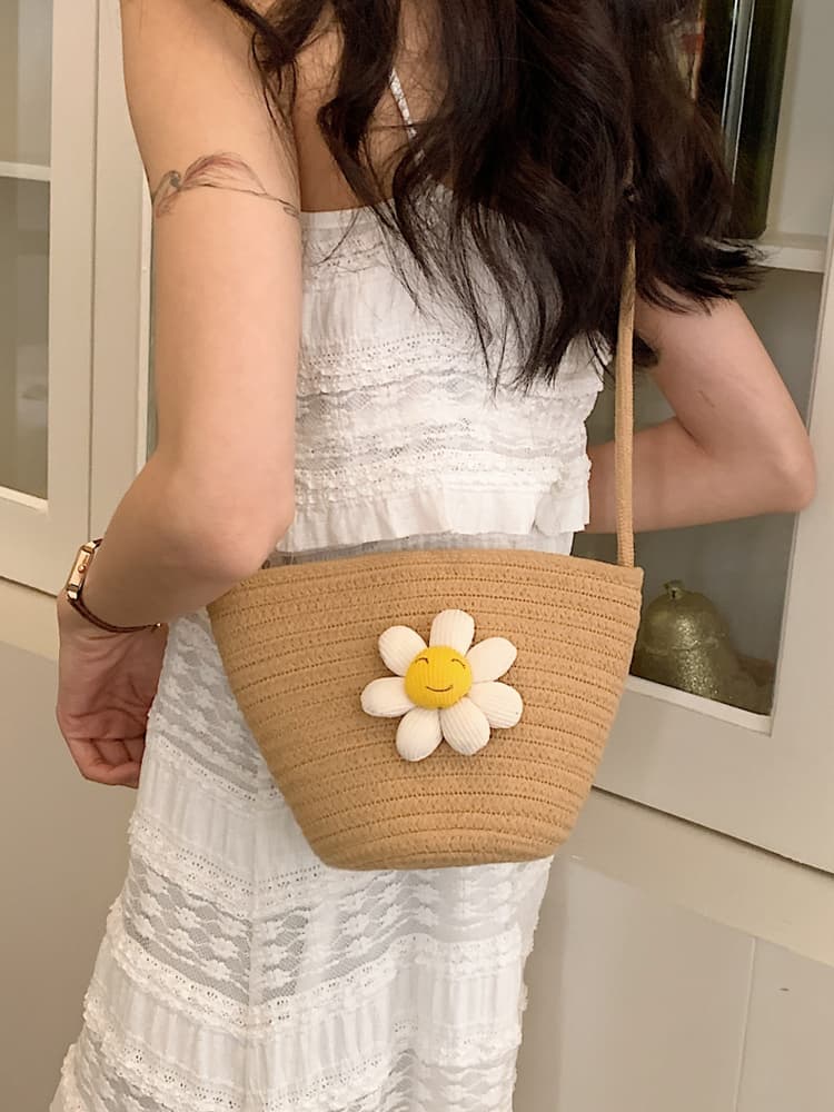 カゴバッグ ほほえみ デイジーカゴショルダー