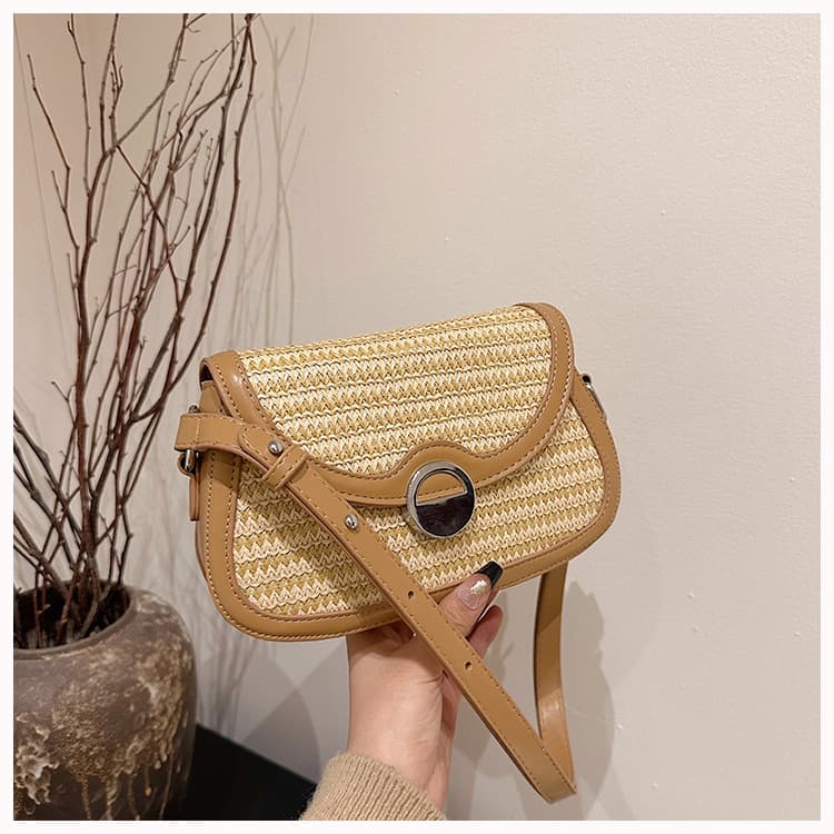 カゴバッグ ナチュラル風ミニショルダーバッグ