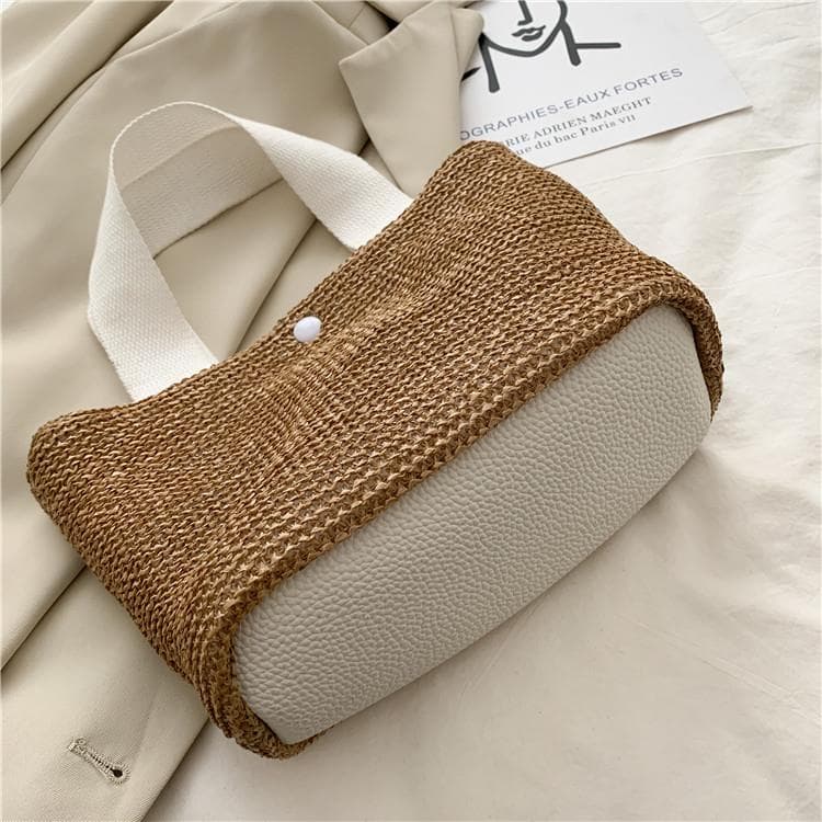 カゴバッグ 夏色ナチュラル 麻編みトートバッグ